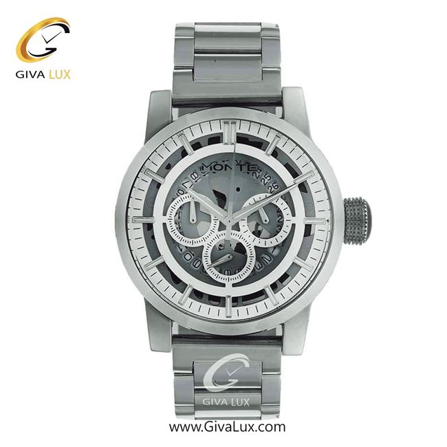 ساعت مچی اورجینال مردانه مونته سه موتوره کرنوگراف نقره ای | نقره ای| نقره ای| کد رفرنس M751340 SW